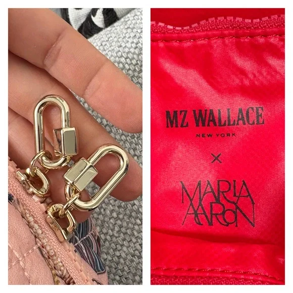 MZ Wallace x Marla Aaron Pink Lock Print Accordion Jewelry Case Bag - Picture 10 of 16